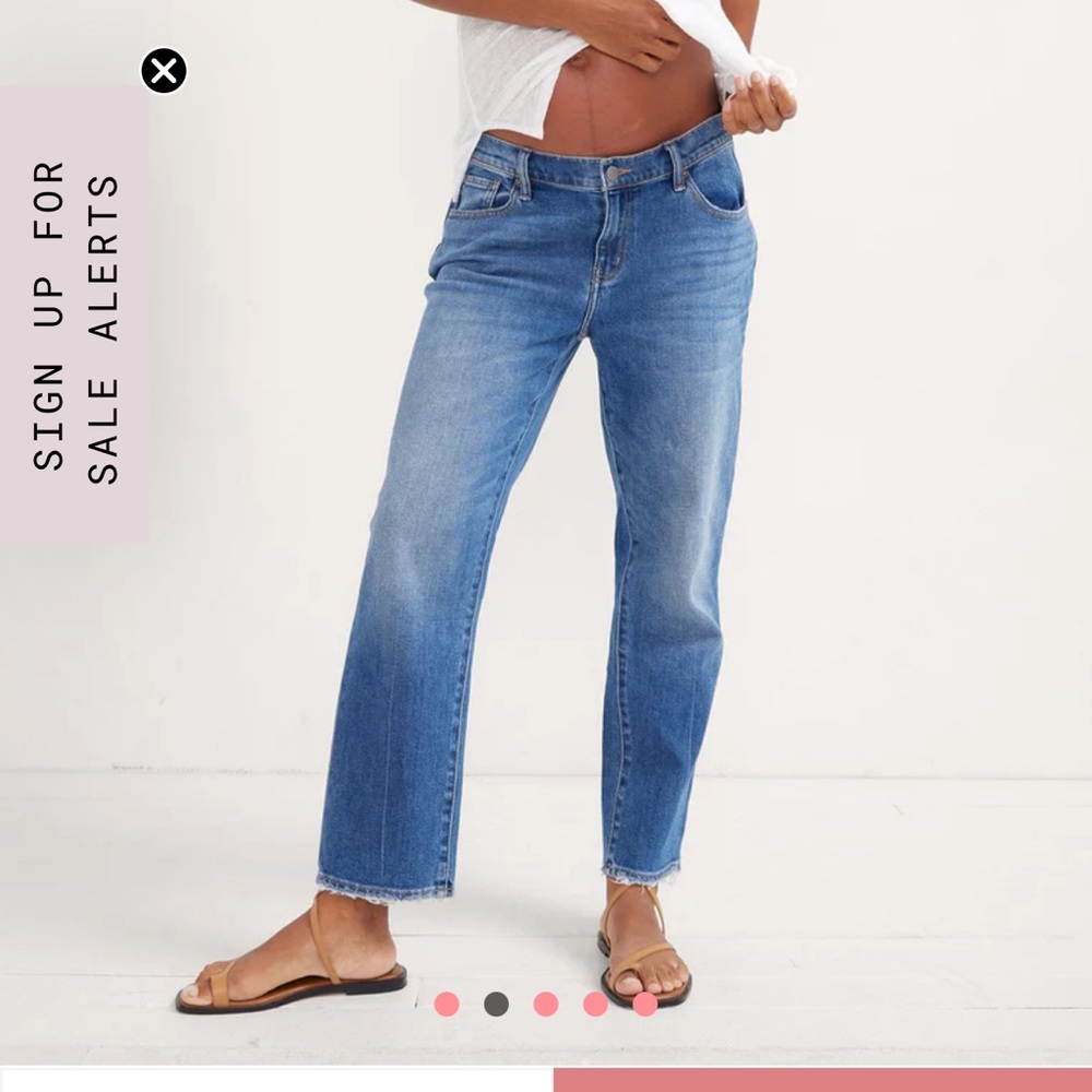 Hatch Womens Boyfriend Maternity Jeans Indigo Blue Size 27